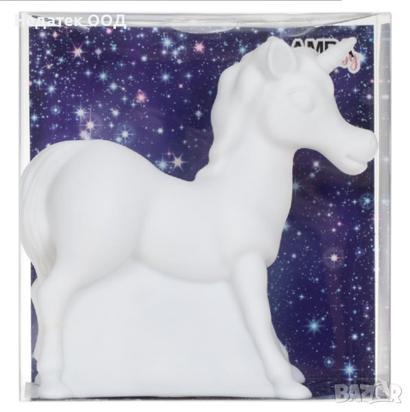 Нощна лампа, Unicorn, с превключване на осветлението, 14,5x6,5x14,5 см, снимка 1