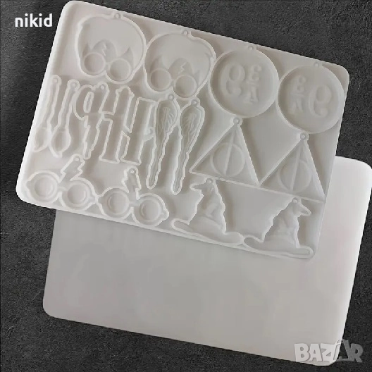 Хари Потър harry potter микс голям силиконов молд форма смола фондан шоколад висулки гипс декор, снимка 1