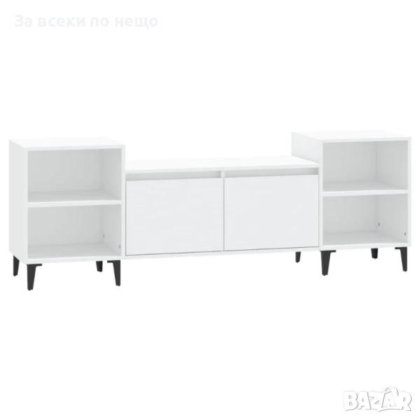 ТB Шкаф, Бял, 160x35x55 см, Инженерно Дърво Код P773, снимка 1