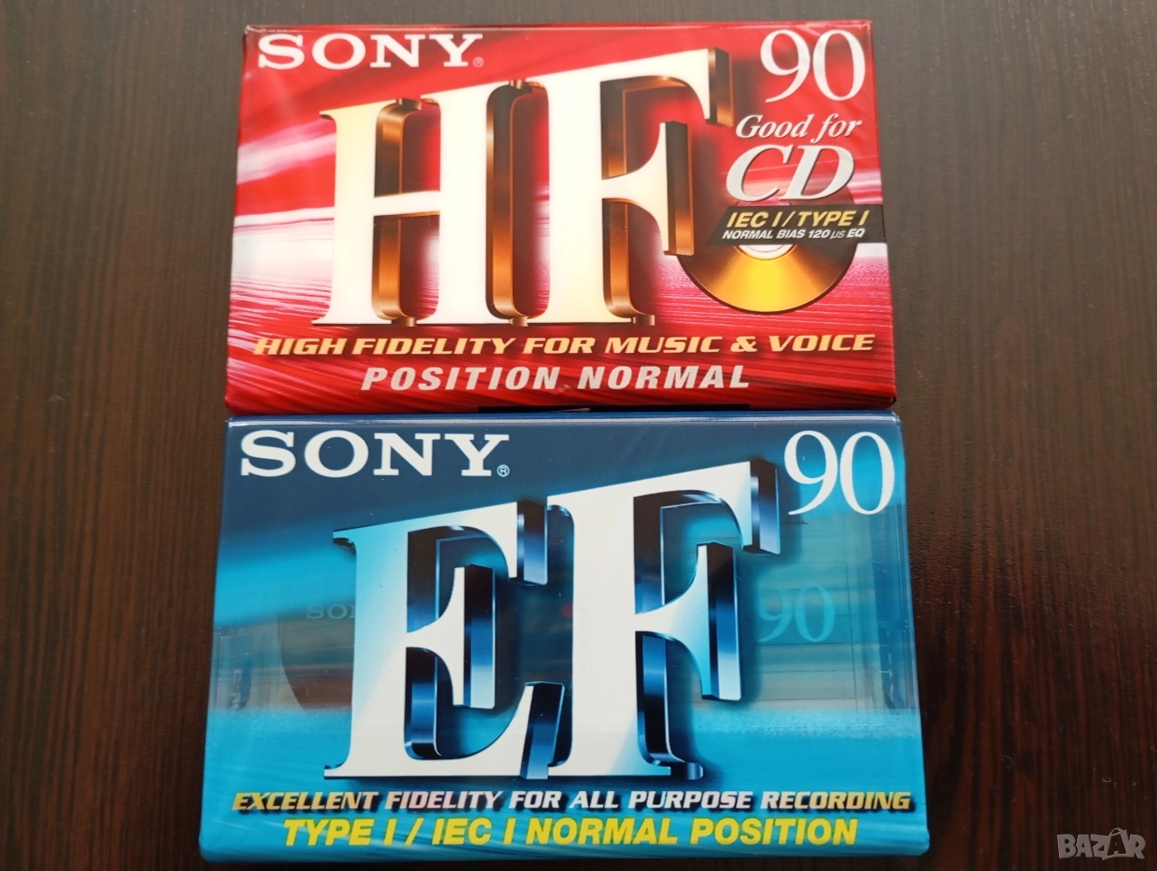 чисто нови аудио касети нормал Sony HF90 Sony EF90, снимка 1