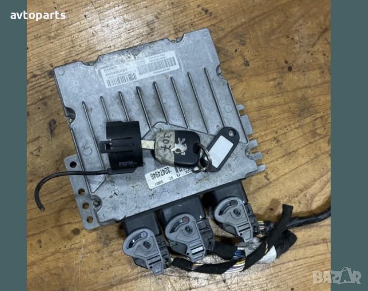 Peugeot 307 2.0hdi 110кс Компютър сензор волан и ключ, снимка 1