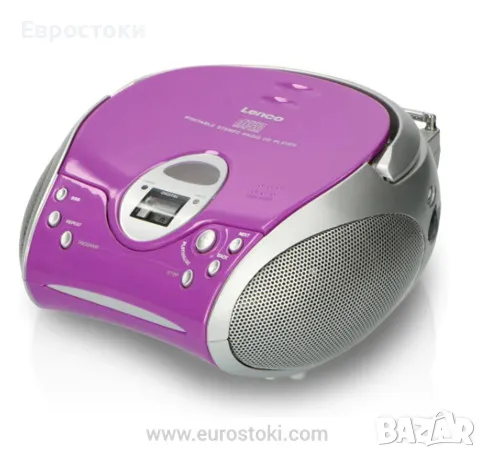 Детски CD плейър Lenco SCD24, CD радио бумбокс, HiFi система, Boombox, FM радио тунер, памет за песн, снимка 1