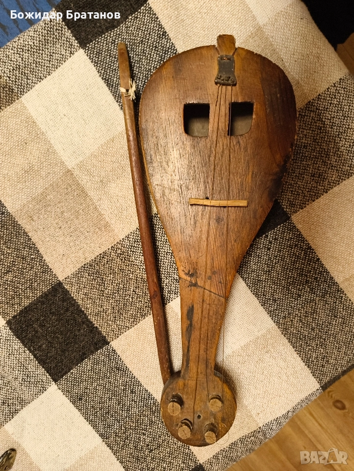 дървена гъдулка има и лък, снимка 1