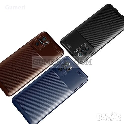 Xiaomi Redmi Note 10 Карбонов Удароустойчив Гръб, снимка 1