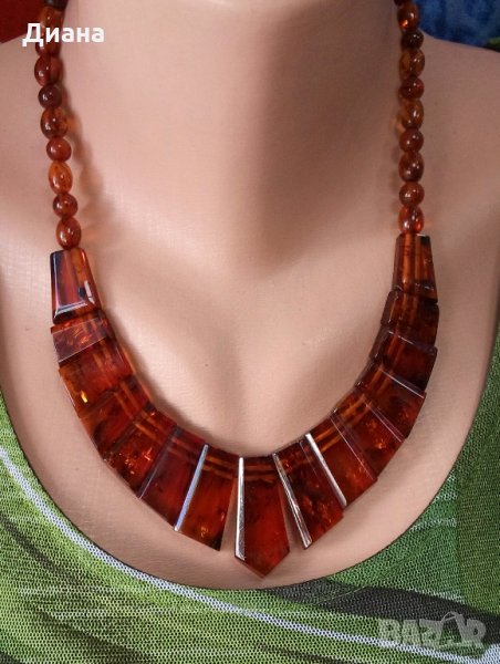 Масивно колие от естествен кехлибар, снимка 1