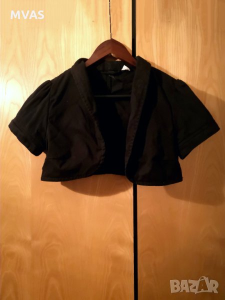 Дънково H&M черно болеро/наметка за рокля S 36, снимка 1
