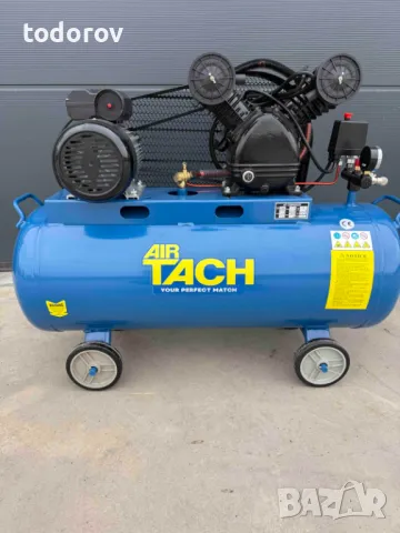 ПРОМЦИЯ 2025 Компресор за въздух 100L 3 НР / 2.2 кв 8 бара усилен дебит - 360 л/м, снимка 8 - Компресори - 49641976