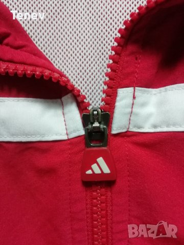 Adidas Vintage оригинално мъжко червено яке ретро винтидж размер 42/44 - L, снимка 4 - Якета - 43296276