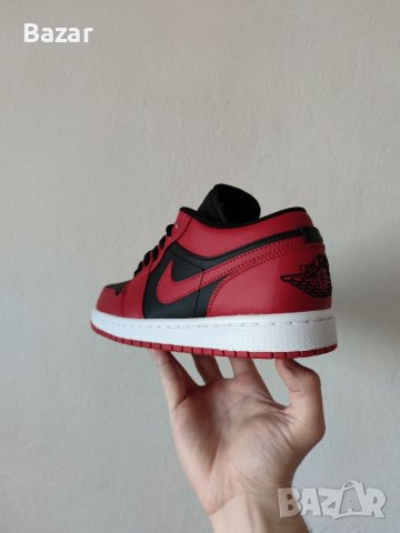 Nike Air Jordan 1 Low Reverse Bred Red Нови Мъжки Обувки Кецове Маратонки Размер 42 Номер Червени, снимка 3 - Маратонки - 39343854