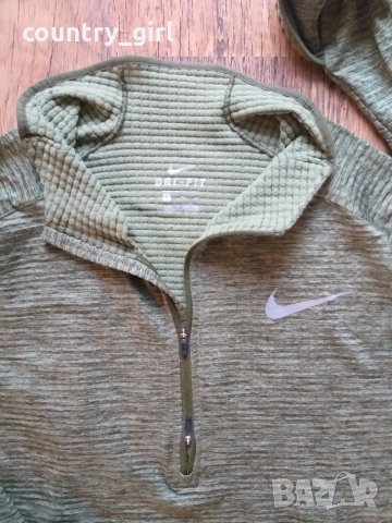 Nike Running Dri-FIT Element Sphere Half-Zip Sweat In Green - страхотна мъжка блуза КАТО НОВА, снимка 5 - Спортни дрехи, екипи - 28147209