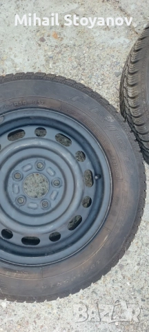 железни джанти 15" с нови зимни гуми за Мазда 5 2010г, снимка 3 - Гуми и джанти - 52398208
