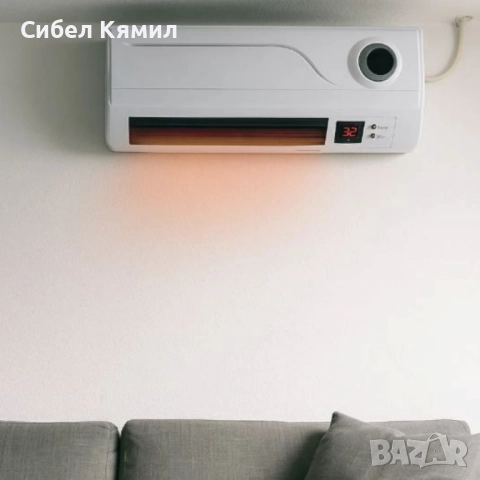 Отоплителна печка за стена Rosberg R51973A – 2000W, дистанционно управление и LED дисплей, снимка 3 - Отоплителни печки - 51836388