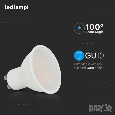 LED лампа 10W SMD GU10 Неутрално Бяла Светлина, снимка 3 - Лед осветление - 15161706