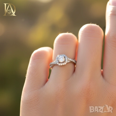 Нов Златен Пръстен с 0.90кт Естествени Диаманти, снимка 3 - Пръстени - 43060820