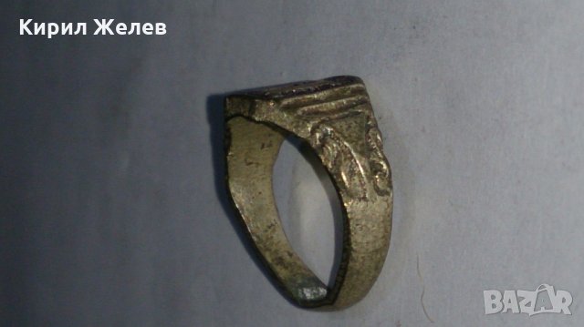 Стар пръстен уникат над стогодишен с БУКВА Ц - 59781, снимка 5 - Други - 28993450