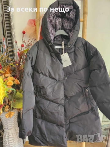 Christian Dior Дамско Дълго Зимно Яке С Качулка Кристиян Диор Код I_196, снимка 2 - Якета - 52269647