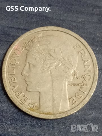 1 франк (1957) марка,,B,,, снимка 2 - Нумизматика и бонистика - 38917954