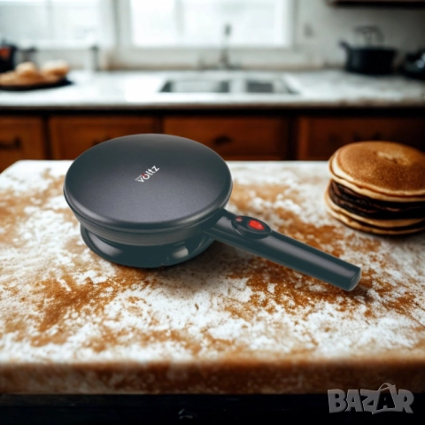 Уред за палачинки Voltz, 800W, 20 см, черен – идеален за перфектни палачинки, снимка 4 - Друга електроника - 52137208