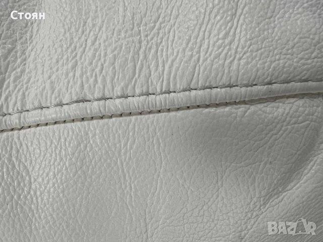 Светло кремав/бял кожен диван двойка - естествена кожа, снимка 5 - Дивани и мека мебел - 39718670