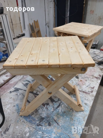 Сгъваемо дървено столче , снимка 3 - Декорация за дома - 53422732