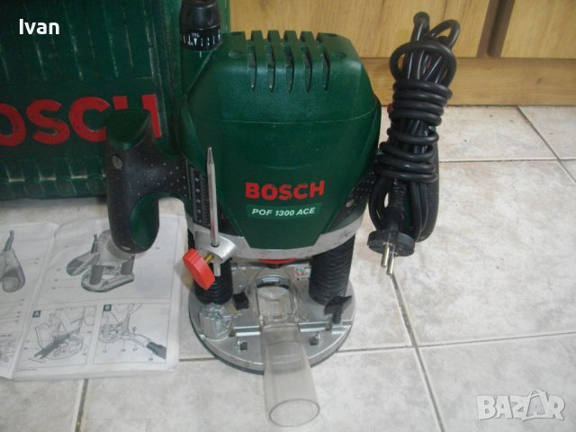 BOSCH POF 1300 ACE 1300 Вата ф8мм Оберфреза Голяма Бош ОТЛИЧНА Ход 50мм С Куфар