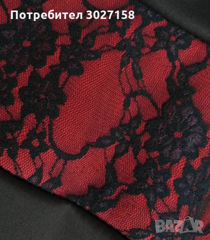 Официална рокля в черно и червено, снимка 5 - Рокли - 32478042