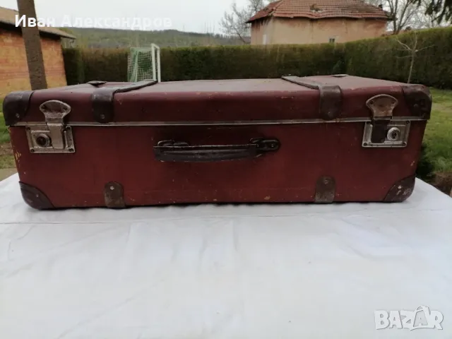 Куфар от жакардов картон, снимка 2 - Антикварни и старинни предмети - 49894461