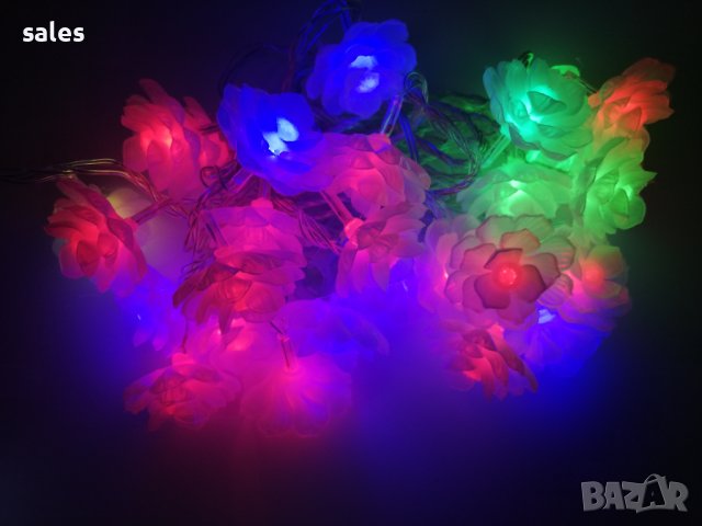Коледни LED лампички цветя, снимка 5 - Декорация за дома - 38522465