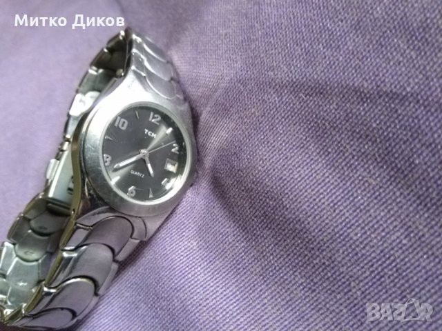 ТСМ немски кварцов часовник с датник точен метална каишка, снимка 7 - Мъжки - 35521157