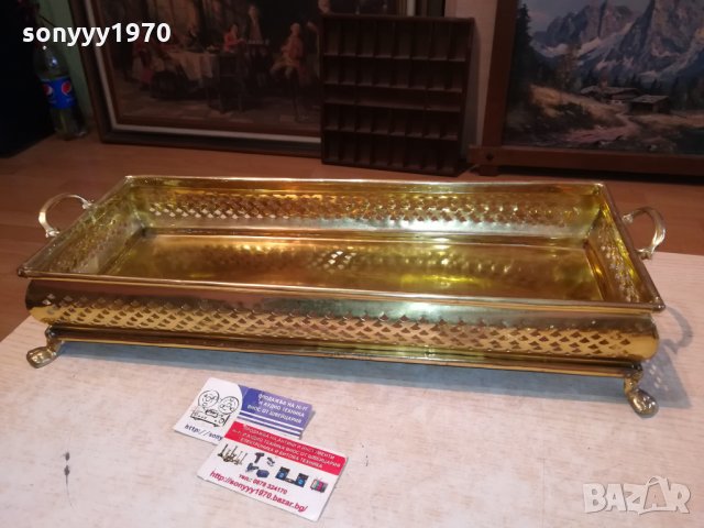 ENGLAND-МЕД//МЕСИНГ-ВНОС АНГЛИЯ 51СМ 1011211632, снимка 2 - Антикварни и старинни предмети - 34761101