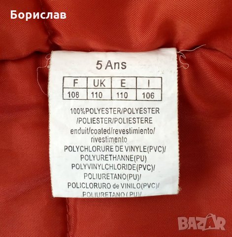 Водоустойчиво детско яке - размер до 4 години, снимка 11 - Детски якета и елеци - 32920327