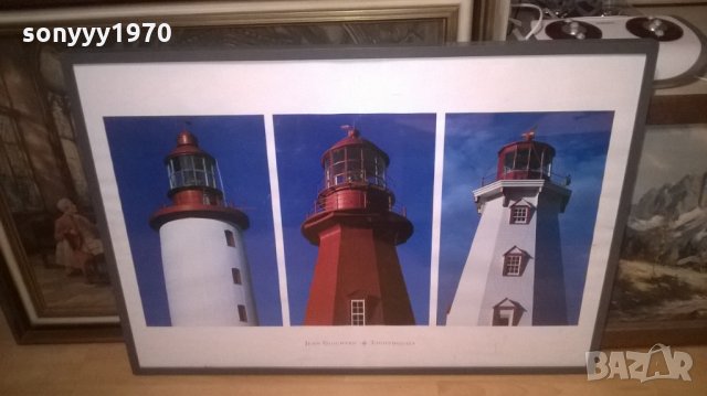 ФАРОВЕ-ТРИПТИХ-КАРТИНА С РАМКА И ТРИ СНИМКИ-ГЕРМАНИЯ, снимка 4 - Колекции - 28176635