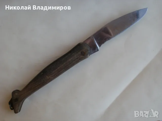 Нож стар майсторски КР български краче джобно ножче , снимка 3 - Ножове - 47584058