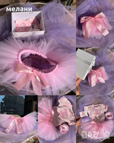 ИЗРАБОТВАМ бебешко розова пола пачка /туту/– за рожден ден или фотосесия-ПО ПОРЪЧКА, снимка 10 - Бебешки рокли - 51342515
