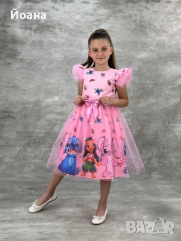 Официални детски рокли със Стич, снимка 2 - Детски рокли и поли - 51983647