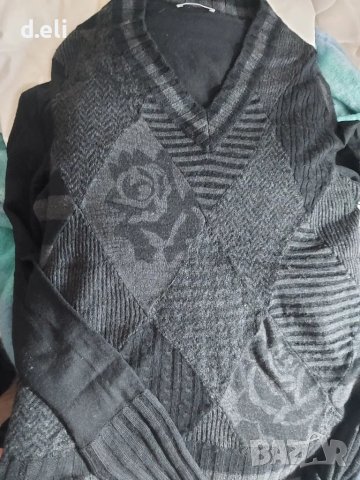 KENZO Original Size M-L Вълна Страхотен мъжки пуловер, снимка 2 - Пуловери - 48432873