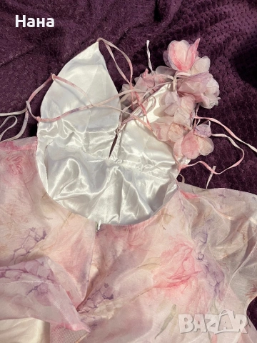 Рокля с флорални мотиви , снимка 3 - Рокли - 53370906