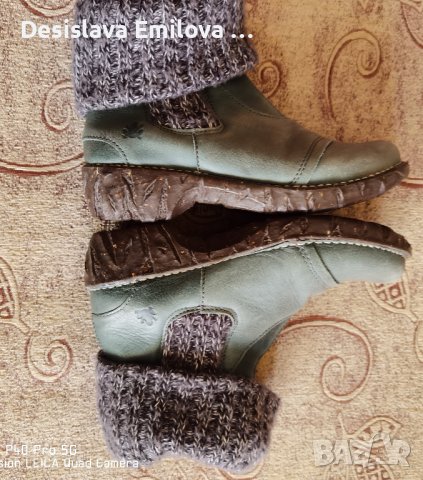 Дамски кожени зимни боти El Natura Lista®. Размер 38 Перфектно състояние 