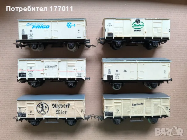 Хладилни вагони за влакче PIKO мащаб H0 (1:87) - 6 бр.