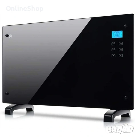 Електрически стъклен конвектор 2000W, черен, стилен, стенен, снимка 4 - Други - 53083640