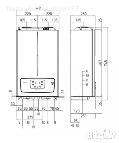 Стенен комбиниран газов кондензен котел IMMERGAS VICTRIX TERA V2, снимка 5 - Други - 51728852