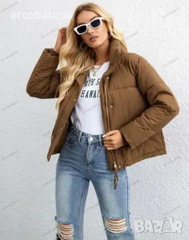 Ежедневно дамско зимно пухено яке, 5цвята , снимка 8 - Якета - 42667544