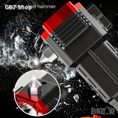 🔦 4 в 1 Многофункционален LED Фенер с USB Зареждане, Power Bank, Автомобилен Сейфти Чук и Нож , снимка 2 - Аксесоари и консумативи - 52741016