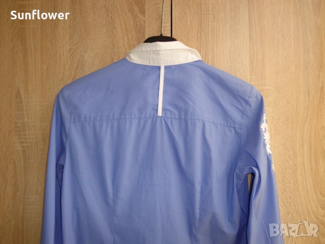 Дамска вталена синя риза La Martina, размер S, снимка 7 - Ризи - 52090593