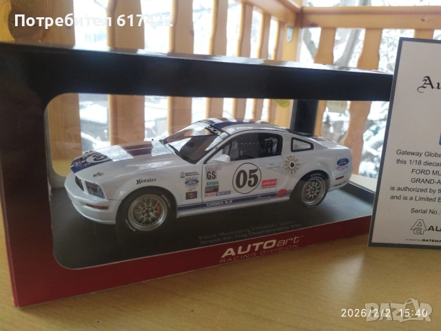 1:18 Метален модел на Ford Mustang FR 500C Grand Am Cup (2005) -AUTOart, снимка 2 - Колекции - 53325028