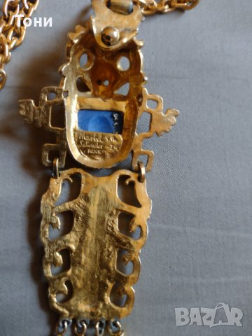 Marbel Mexico Salvador Teran Колие Vintage // Керамична маска Choker Necklace, снимка 12 - Антикварни и старинни предмети - 38438326