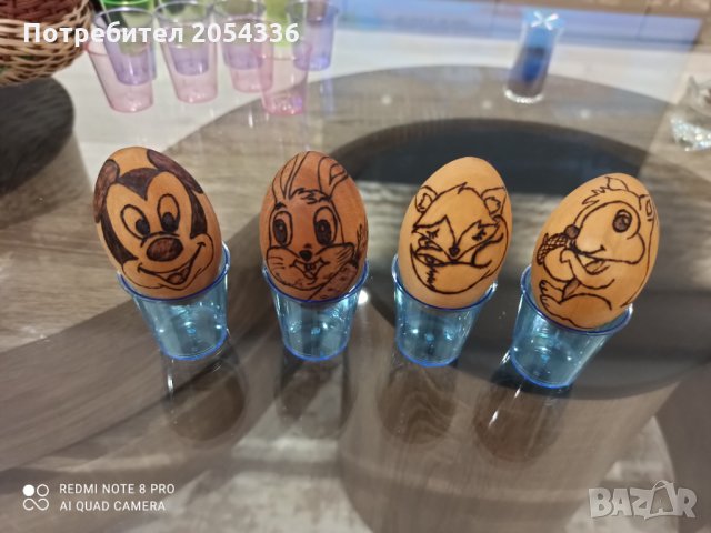 Дървени яйца - ръчно пирографирани, снимка 5 - Дърводелски услуги - 32255813