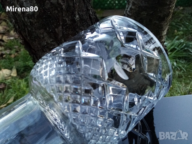 Българска кристална ваза, снимка 5 - Вази - 52931542