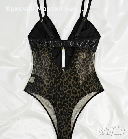 Боди латекс с леопардов тюл Топ цена 35лв , снимка 4 - Бельо - 50998838