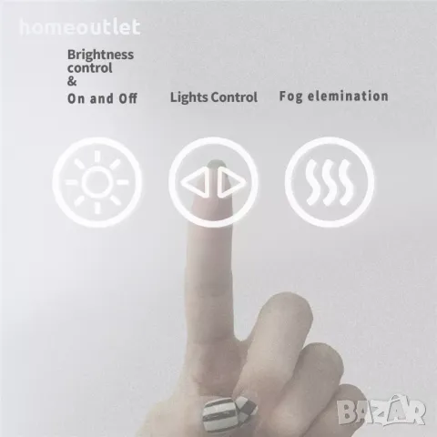 ПРОМОЦИЯ LED огледало с овална форма LUVODI XMR-T18-821-EU-V1, снимка 3 - Огледала - 49677340